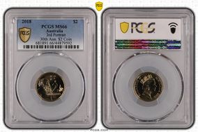 2018 $2 3rd Portrait 30th Ann. $2 Coin MS66