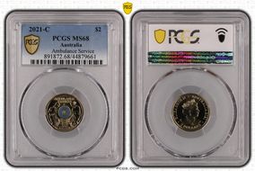 2021-C $2 Ambulance Service Colorized MS68