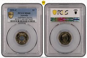 2021-C $2 Ambulance Service Colorized MS68