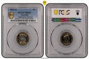 2021-C $2 Ambulance Service Colorized MS69