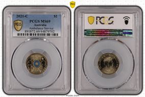 2021-C $2 Ambulance Service Colorized MS69