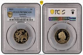2021 $1 Kangaroo Ag PR70DCAM