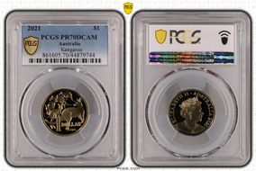 2021 $1 Kangaroo Ag PR70DCAM