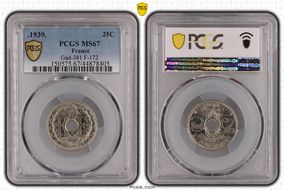 .1939. 25C Gad-381 F-172 MS67