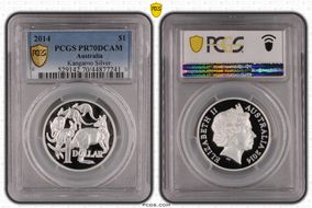 2014 $1 Kangaroo Silver PR70DCAM