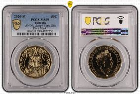 2020-M 50C ANDA Money Expo Gilt Privy Mark MS69