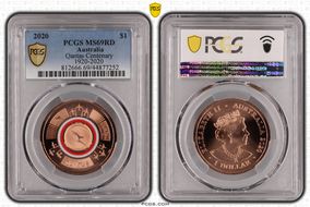 2020 $1 Qantas Centenary 1920-2020 MS69RD