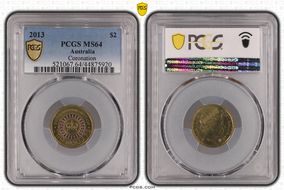 2013 $2 Coronation Colorized MS64