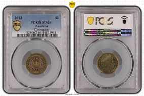 2013 $2 Coronation Colorized MS64
