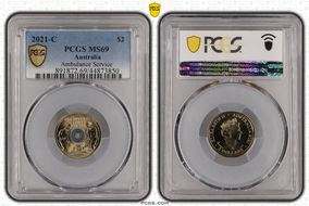 2021-C $2 Ambulance Service Colorized MS69