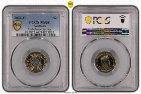 2021-C $2 Ambulance Service Colorized MS68