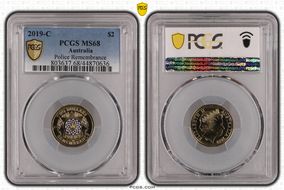 2019-C $2 Police Remembrance Colorized MS68