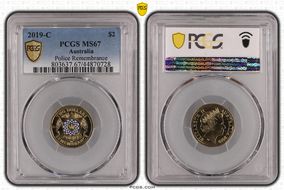 2019-C $2 Police Remembrance Colorized MS67