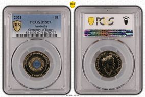 2021 $1 Centenary of Rotary MS67