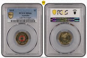 2015 $2 Lest We Forget Colorized MS66