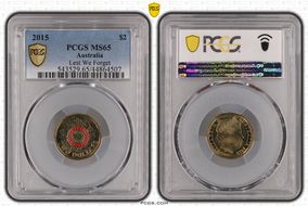 2015 $2 Lest We Forget Colorized MS65
