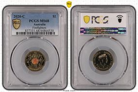 2020-C $2 Firefighters Colorized MS68