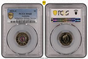 2021-C $2 Indigenous Military Service Colorized MS68