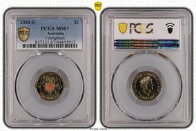 2020-C $2 Firefighters Colorized MS67