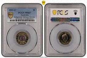 2021-C $2 Indigenous Military Service Colorized MS67