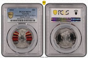 2022 50C Queensland Rail A10 No.6 Australian Rail Heritage MS70