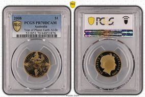 2008 $1 Year of Planet Earth Al-Br PR70DCAM