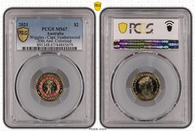 2021 $2 Wiggles - Capt. Feathersword 30th Ann. Colorized MS67