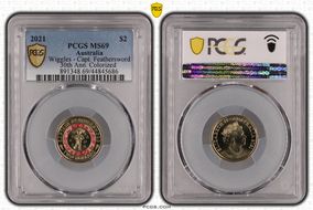 2021 $2 Wiggles - Capt. Feathersword 30th Ann. Colorized MS69