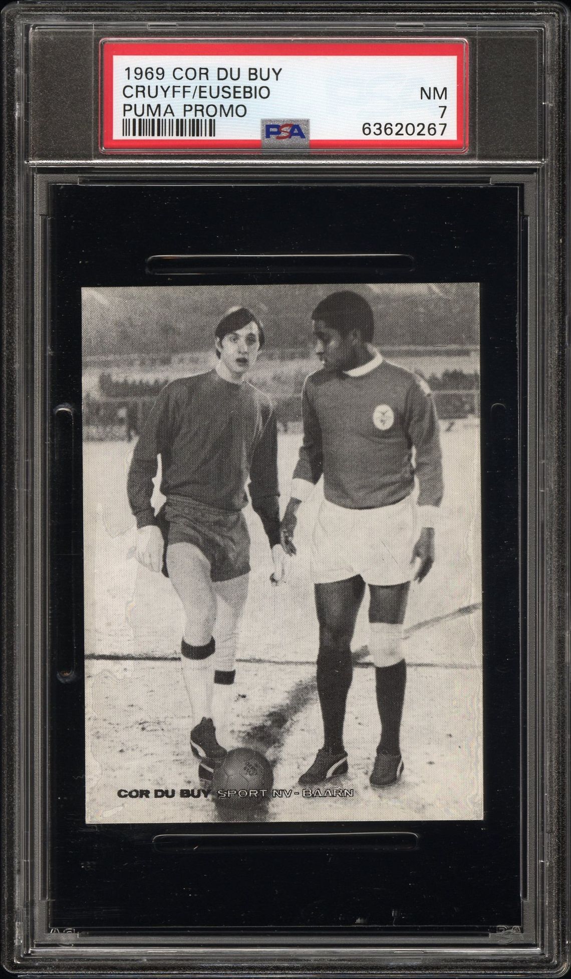 1969 COR DU BUY PUMA PROMOS Cruyff/Eusebio front