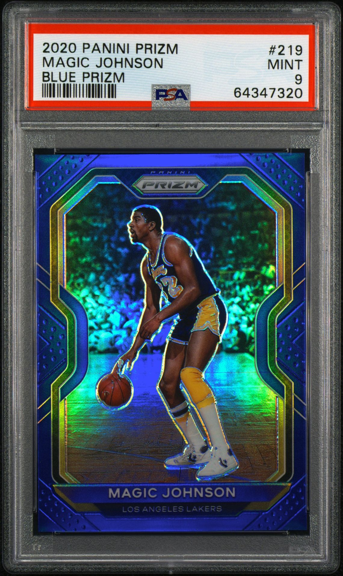 2020 Panini PANINI PRIZM BLUE PRIZM #219 Magic Johnson front