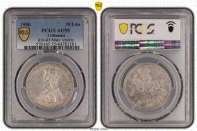 1936 10 Litu KM-83 Mare Variety AU55