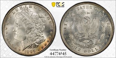 1896 $1 VAM 19, 8 in Denticle MS65+ 