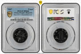 2007 Yuan Sun-D21 Chrysanthemum MS64