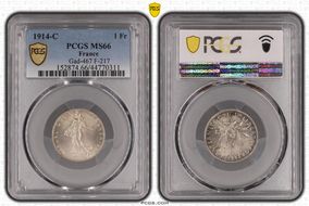 1914-C 1 Fr Gad-467 F-217 MS66