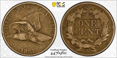 1857 1C Flying Eagle VF20