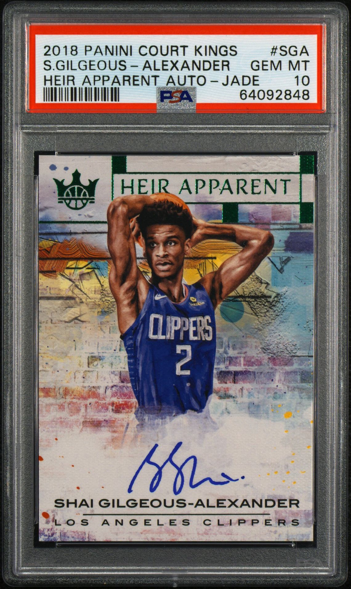 2018 Panini Panini Court Kings Heir Apparent Autographs #SGA S.Gilgeous-Alexander front