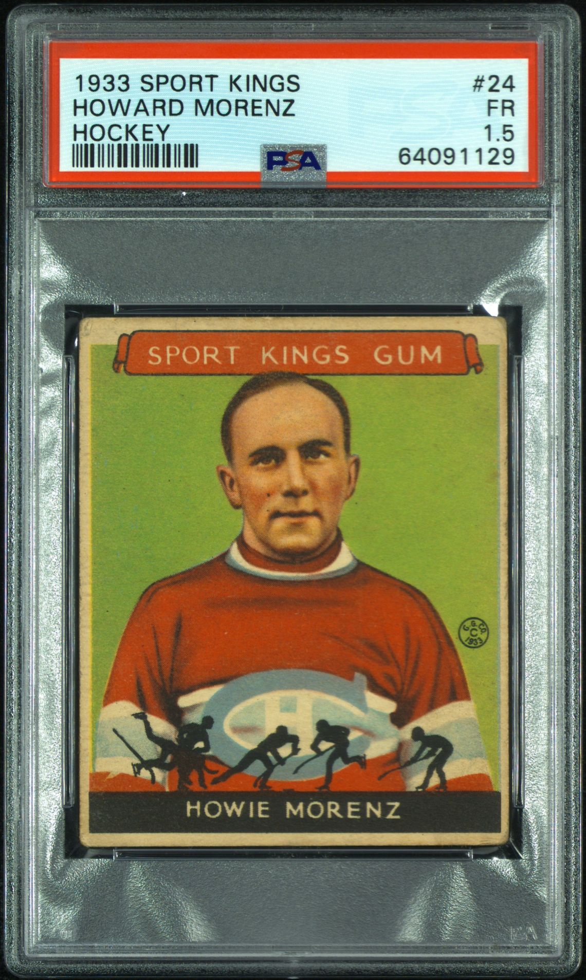 1933 SPORT KINGS HOCKEY #24 Howard Morenz front