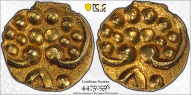 (1820-30) Fanam KM-368 Tanjore MS63