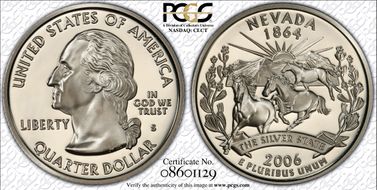 2006-S 25C Nevada PR70DCAM
