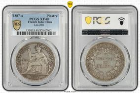 1887-A Piastre Lec-268 XF40
