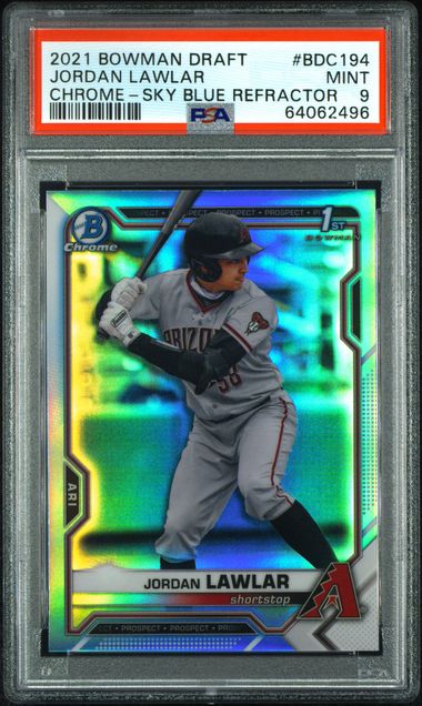 2021 Bowman Bowman Draft Blue Refractor #BDC-194- Jordan front