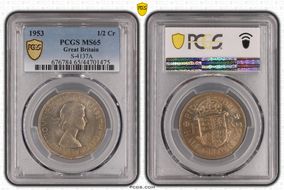 1953 1/2 Cr S-4137A MS65