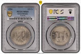 1954 1/2 Cr S-4145 MS65