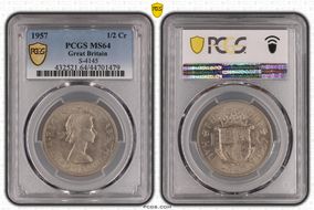1957 1/2 Cr S-4145 MS64