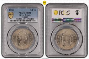 1958 1/2 Cr S-4145 MS65