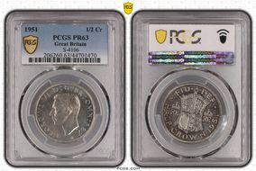 1951 1/2 Cr S-4106 PR63