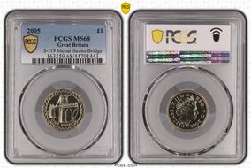 2005 £1 S-J19 Menai Straits Bridge MS68
