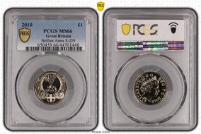 2010 £1 Belfast Arms S-J29 MS66