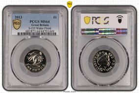 2013 £1 S-J33 Wales Floral MS64