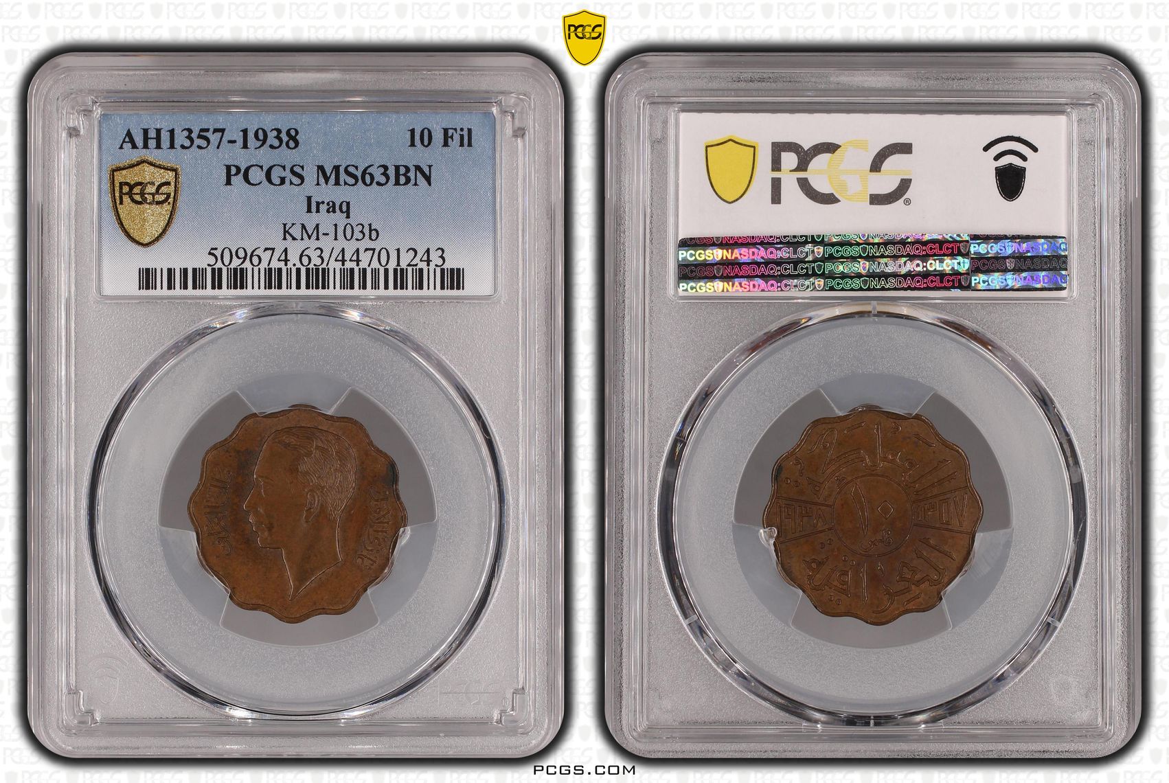 PCGS Certificate Verification Coin Details for Cert #44701243